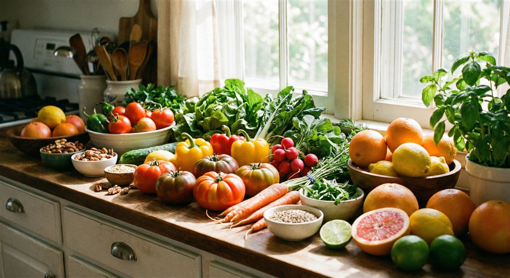 Vitamins and minerals in food